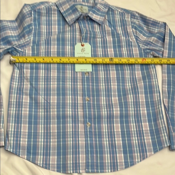 Class Club Blue and White Plaid Button Down Shirt - Picture 5 of 10